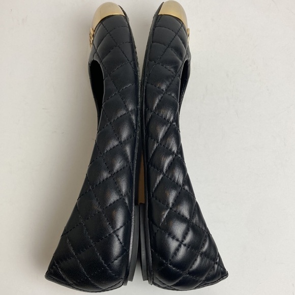 Tory Burch Kaitlin Quilted Leather Gold Toe ballet slip-on flats 6.5 Luxury - Picture 15 of 16